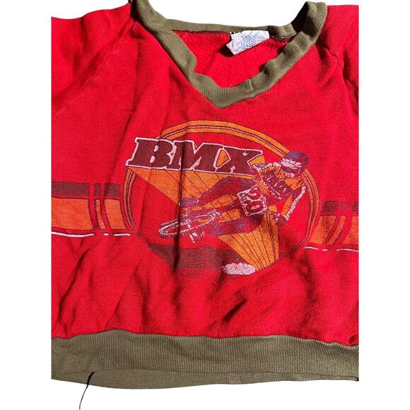 80s Van Cort Actionwear Vintage Kids Boy BMX Motorcycle Graphic Print SMALL - Picture 6 of 6